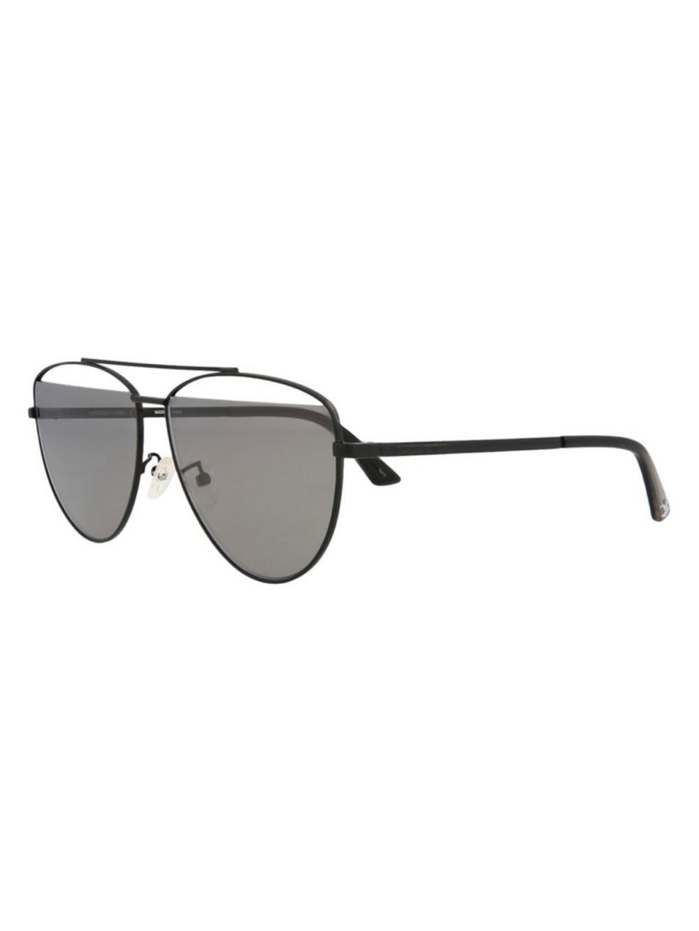 McQ Alexander McQueen Black & Gray Core Aviator Sunglasses UV 61mm Lens